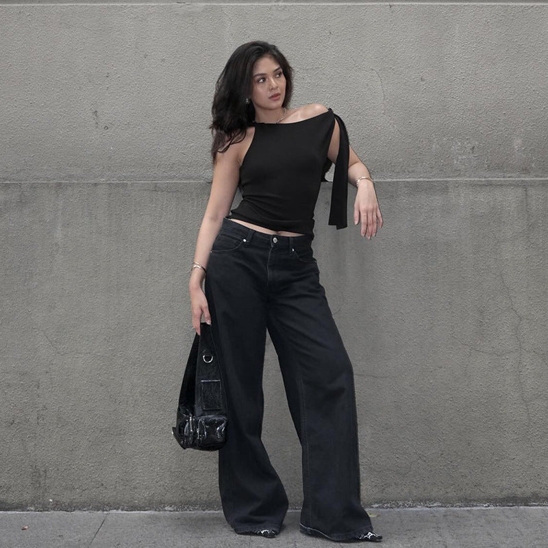 Haut asymétrique pour femmes avec lien Chic und Stil
