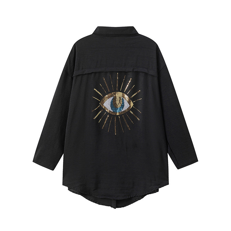 Chemise à boutons graphique pour femmes grande taille Chic und Stil