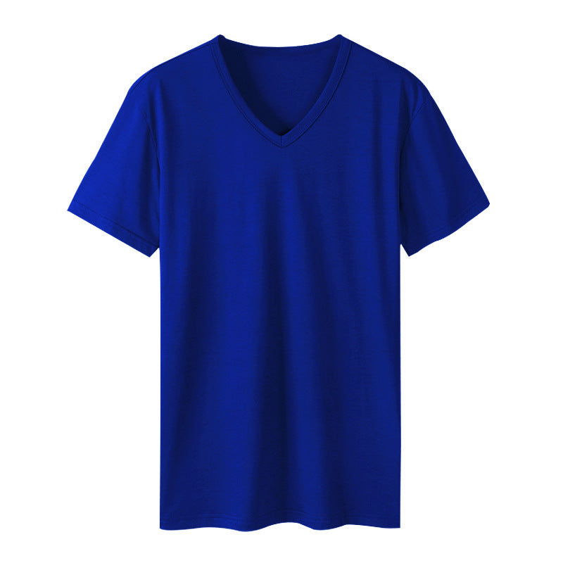 T-shirt femme à col en V en mélange de coton de haute qualité Chic und Stil
