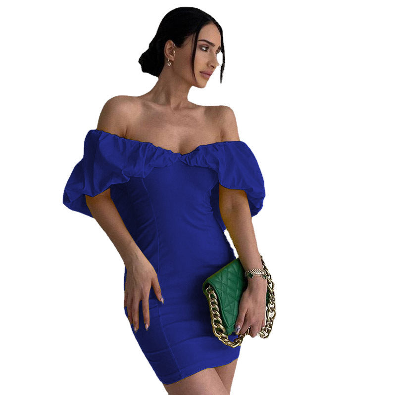 Mini-robe de mariée pour femmes avec des manches volumineuses Chic und Stil