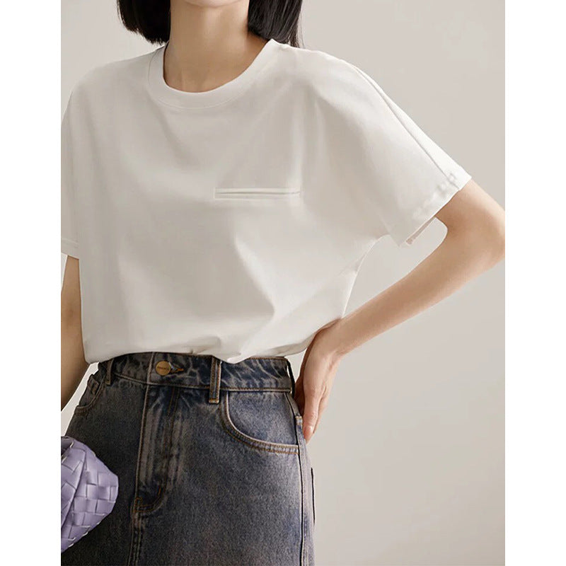 T-shirt décontracté pour femmes avec poches Chic und Stil
