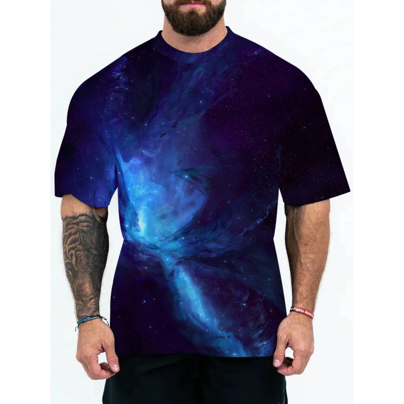 T-shirt à manches courtes Galaxy Print pour homme Chic und Stil