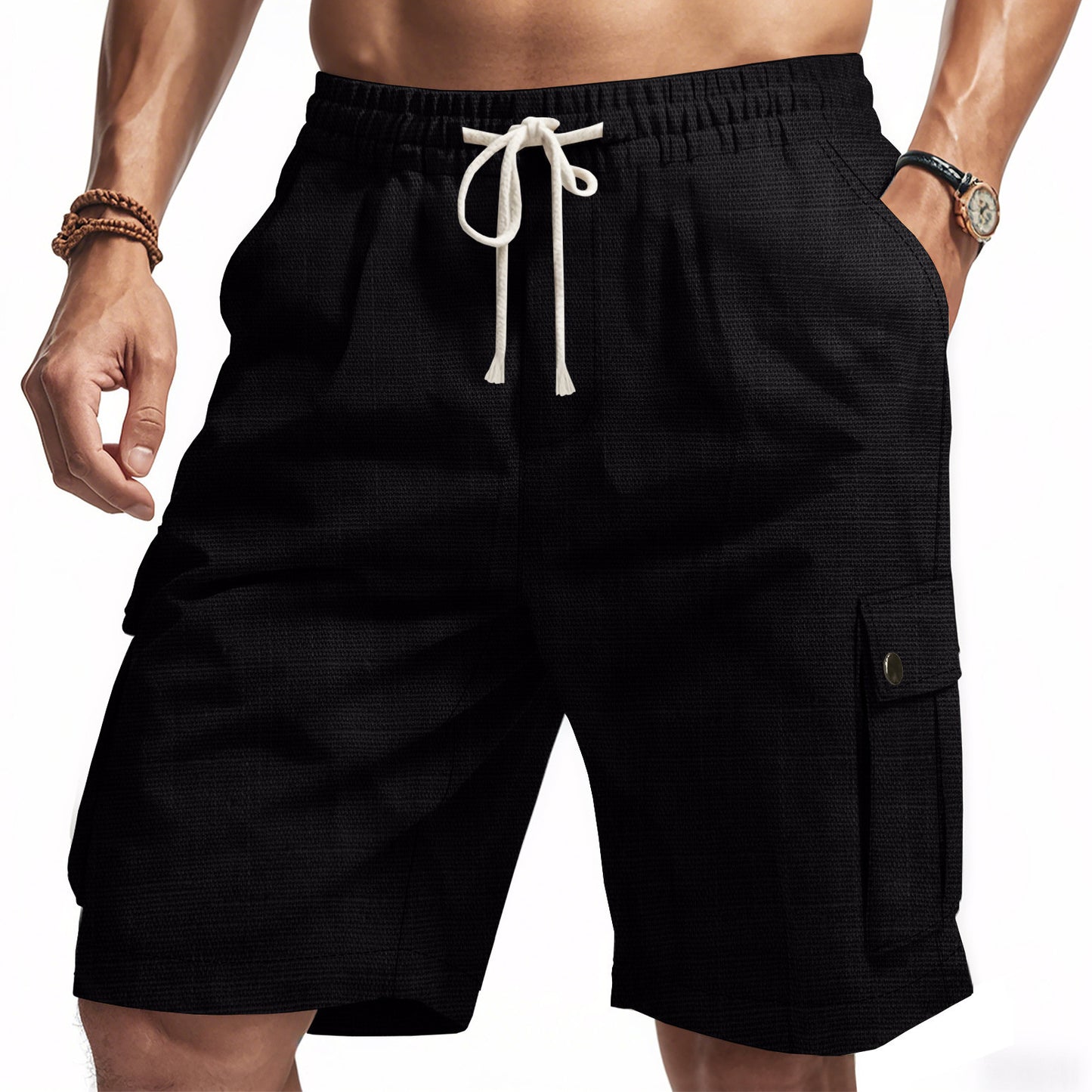 Shorts cargo décontractés pour hommes avec poches latérales respirantes Chic und Stil