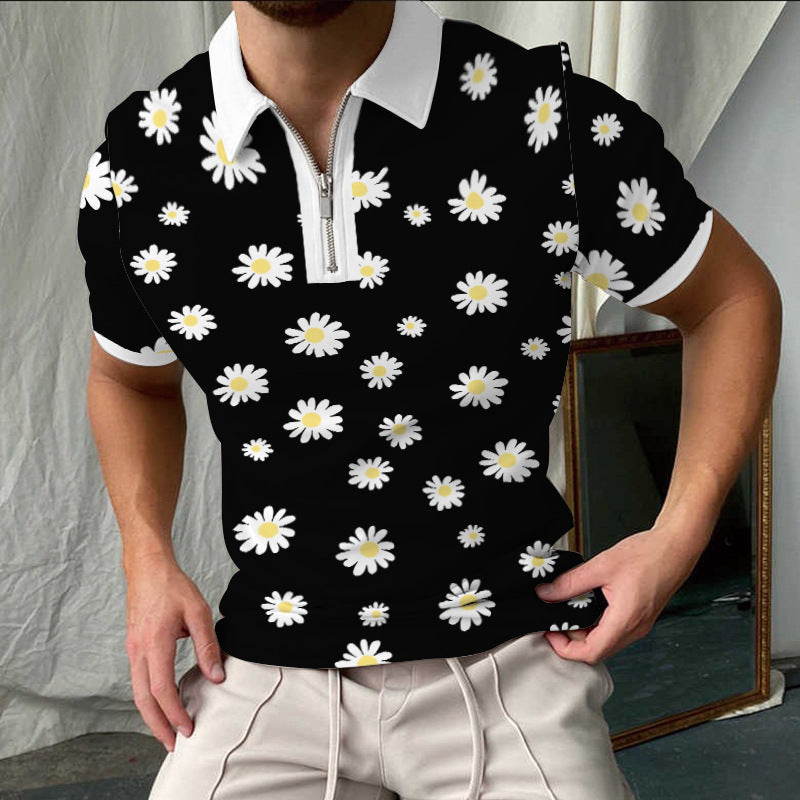Polo-shirt à manches courtes à carreaux élégant pour hommes Chic und Stil