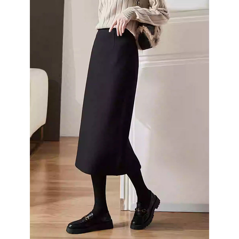 Jupe crayon midi en mélange de laine Chic und Stil pour femmes