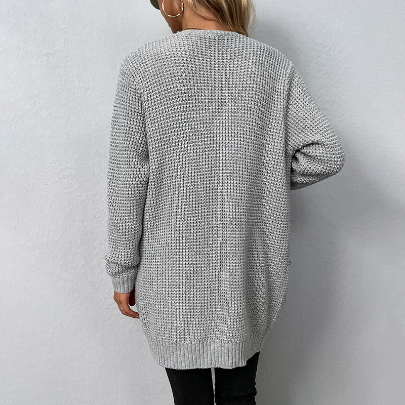 Veste en tricot décontractée pour dames avec poches profondes et coupe ouverte Chic und Stil