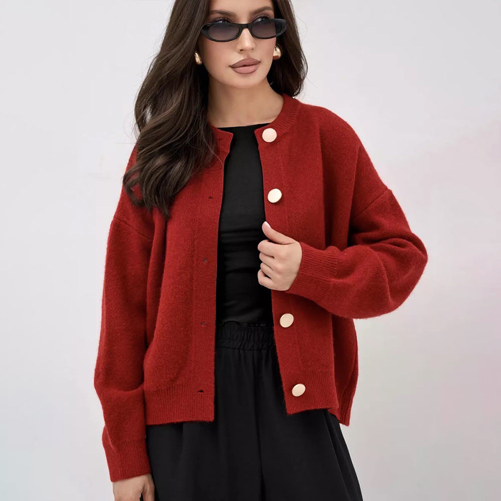 Cardigan pour femmes en tricot confortable avec détails de boutons et coupe décontractée Chic und Stil