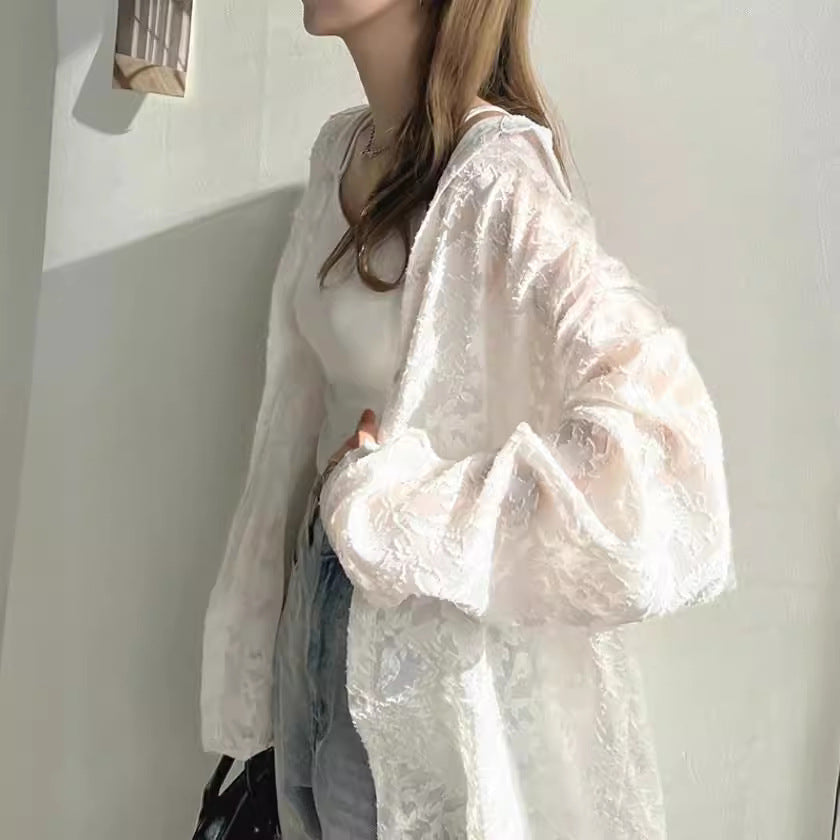 Veste kimono en dentelle pour femmes Chic und Stil