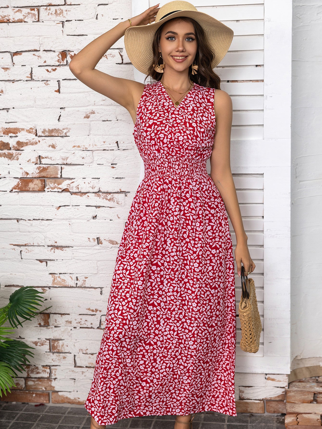 Robe maxi à fleurs pour femmes Chic und Stil 1751507311
