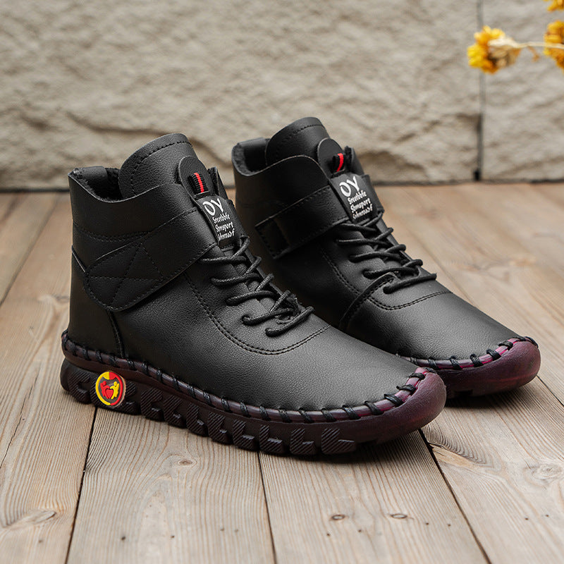 Bottes d'hiver pour femmes avec fermeture velcro réglable et profil robuste Chic und Stil