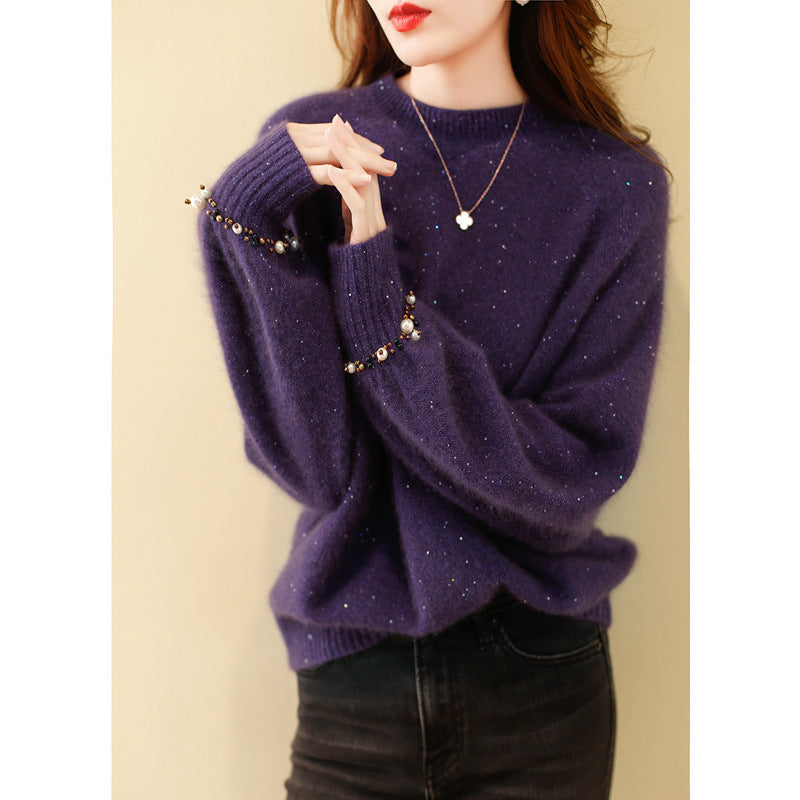 Pull en tricot scintillant Chic und Stil pour femmes