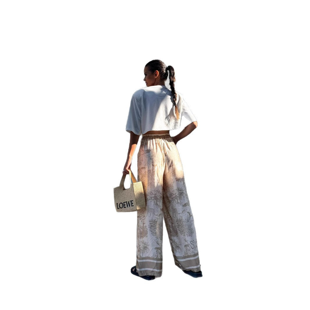 Pantalons de pyjama amples imprimés pour dames Chic und Stil