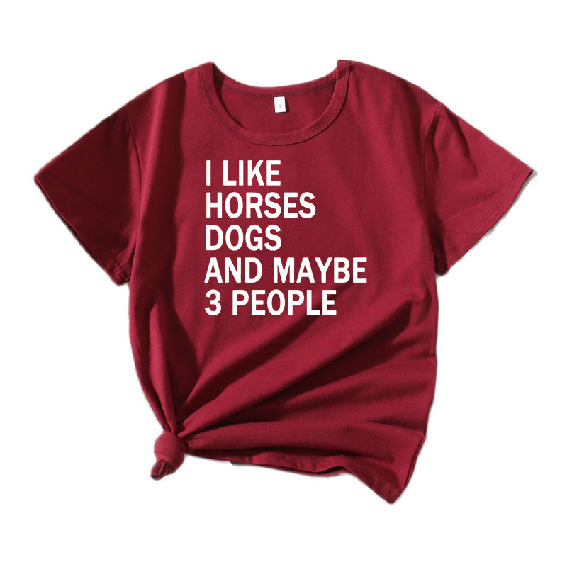 T-shirt décontracté pour femme avec citation Chic und Stil