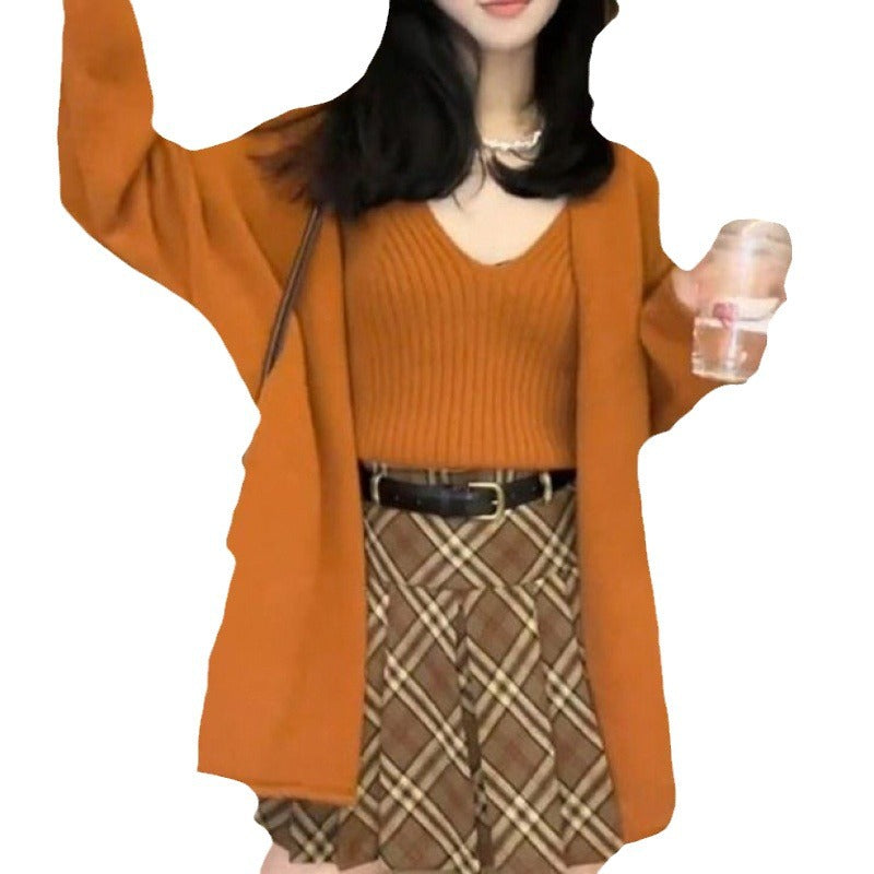 Cardigan en tricot décontracté pour femmes avec une fine texture et de gros boutons Chic und Stil