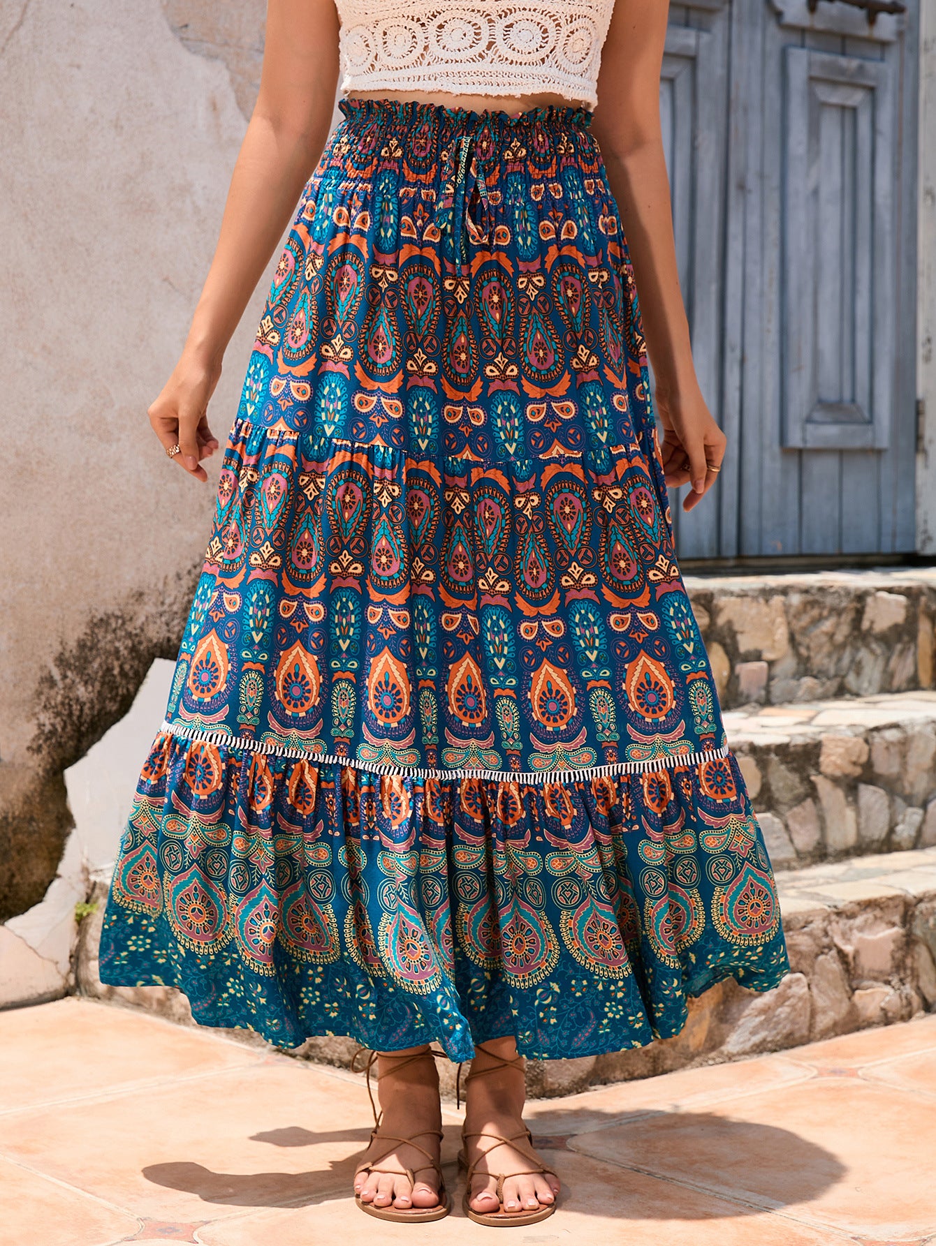 Roc Chic und Stil maxi jupe boho femme