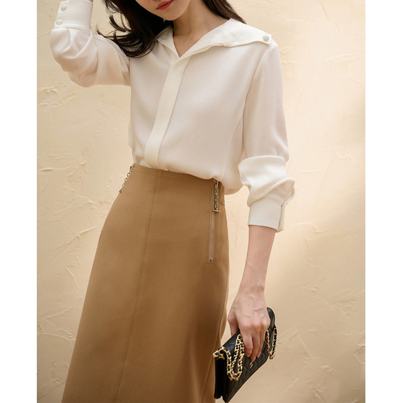 Blouse classique pour femmes avec col élégant Chic und Stil
