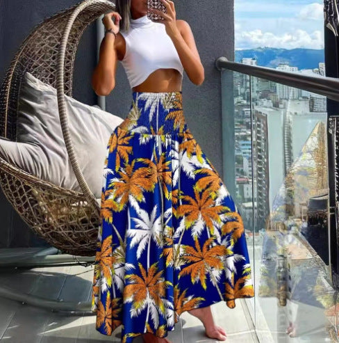Jupe maxi à motifs vivants Chic und Stil pour femmes