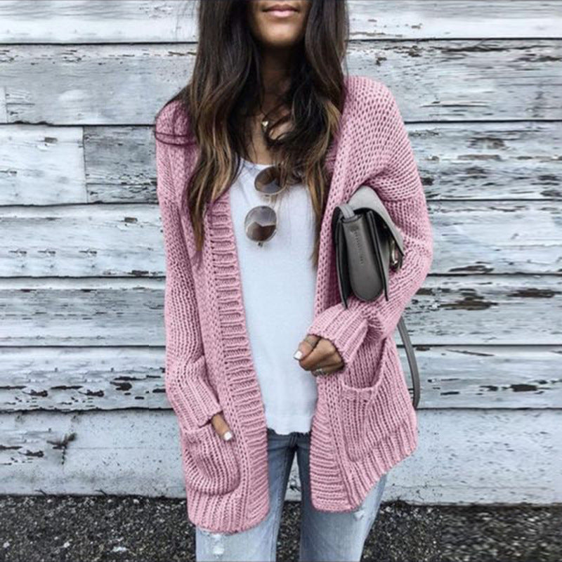 Cardigan en grosse maille pour femmes avec coupe décontractée et poches pratiques Chic und Stil