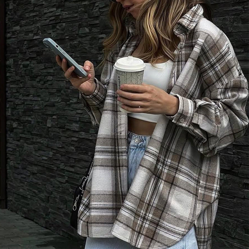 Chemise à carreaux décontractée pour femmes Chic und Stil