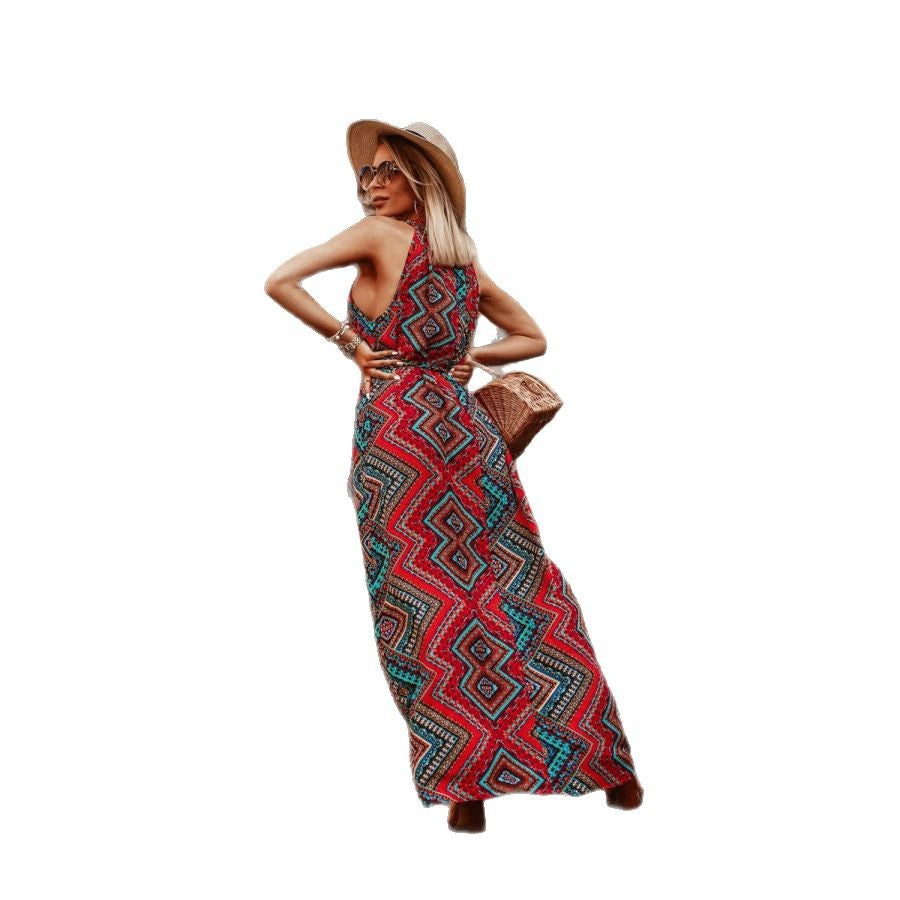 Robe Maxi Imprimé Floral Chic und Stil