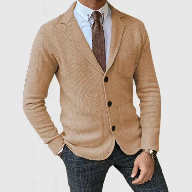 Blazer en tricot pour homme avec grandes poches et coupe moderne Chic und Stil