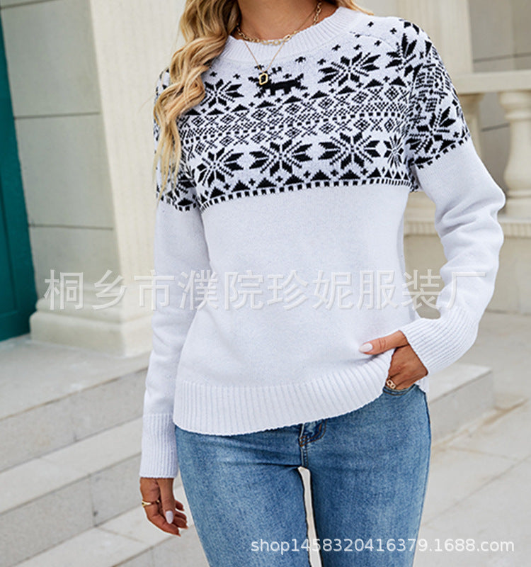 Pull en tricot pour femmes avec motif norvégien festif Chic und Stil
