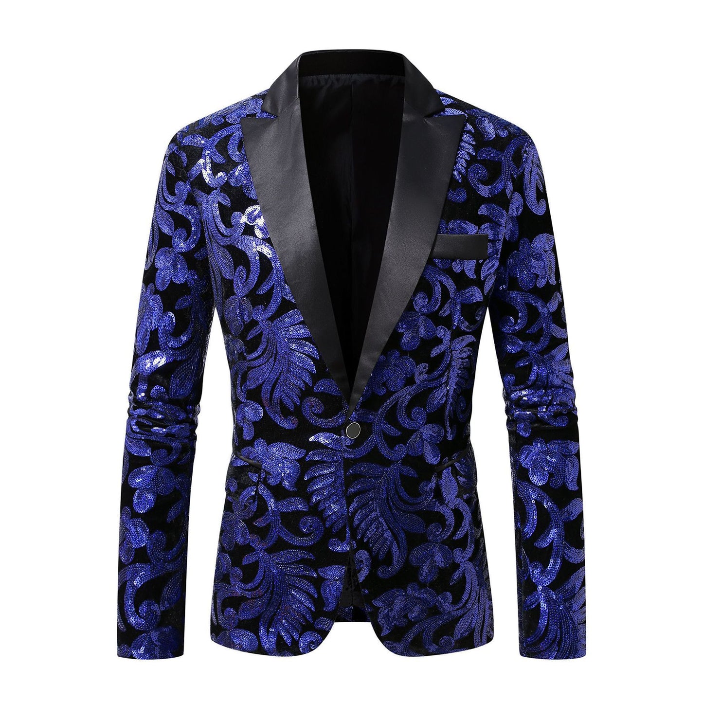 Blazer élégant en sequins pour hommes au design floral luxueux Chic und Stil