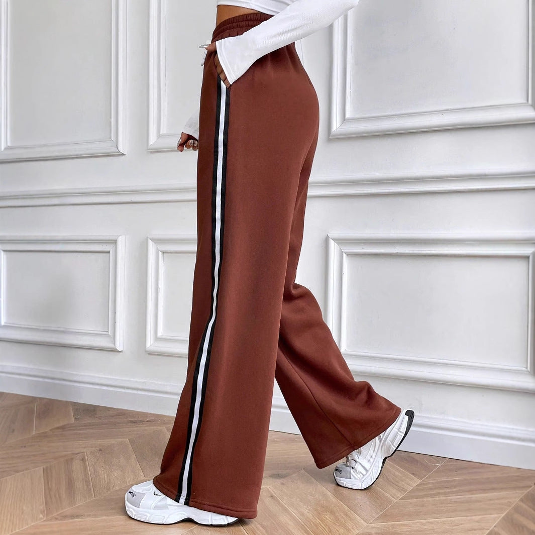 Pantalons de loisirs confortables pour femmes avec bande latérale Chic und Stil
