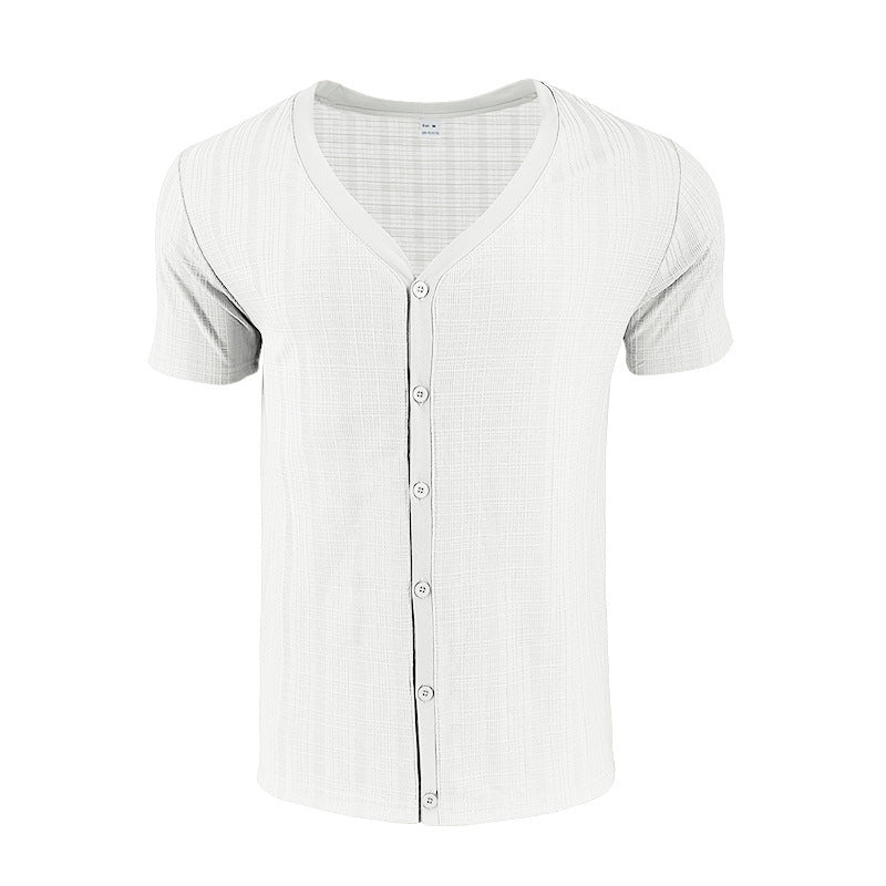 Chemise à manches courtes pour hommes avec design structuré Chic und Stil