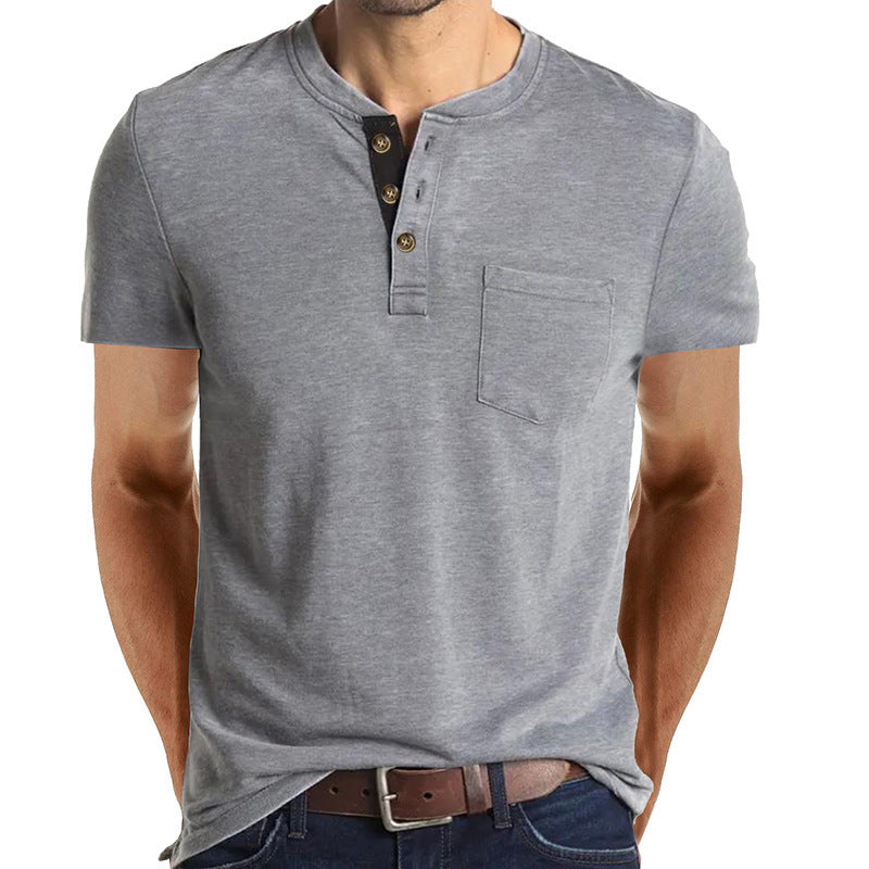 Chemise Henley à manches courtes pour hommes avec détail de poche Chic und Stil