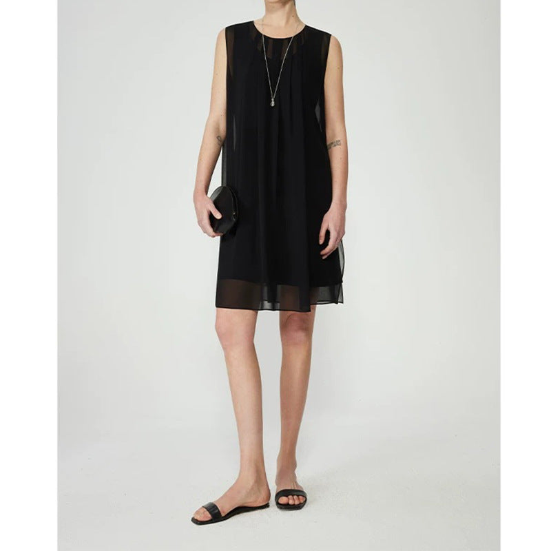 Robe Maxi Élégante en Chiffon pour Femme avec Détail Drapé Chic und Stil