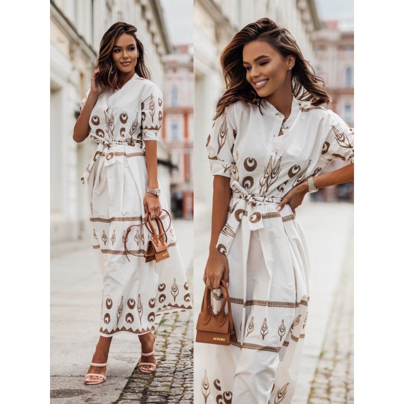 Robe maxi bohémienne pour femmes avec broderie détaillée Chic und Stil
