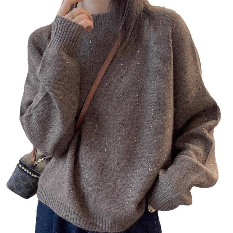 Pull-over tricot confortable pour dames avec des accents scintillants Chic und Stil