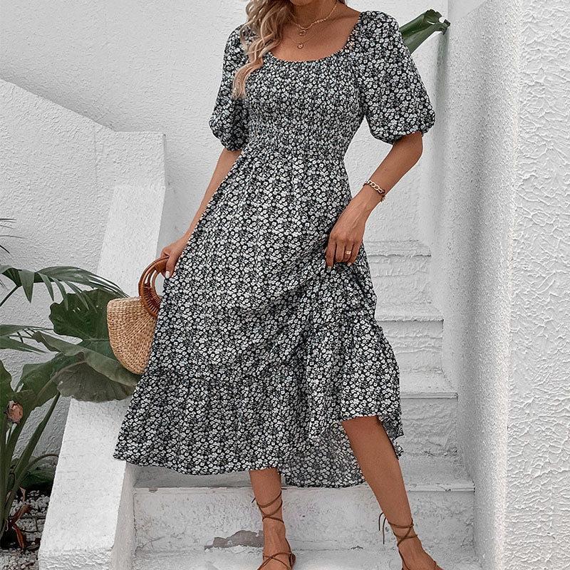 Robe maxi femme avec imprimé floral et détail dos croisé Chic und Stil
