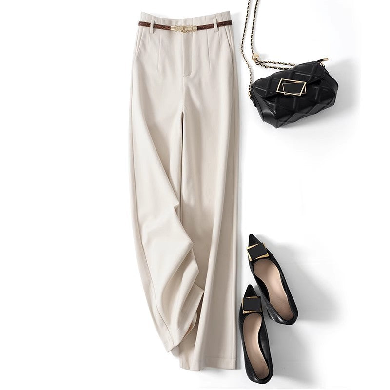 Pantalons taille haute ajustés pour femmes avec taille ceinturée Chic und Stil