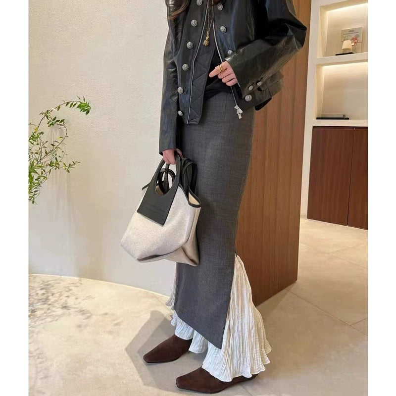 Jupe longue fendue chic pour femmes Chic und Stil