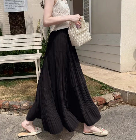 Jupe maxi plissée fluide Chic und Stil pour femme