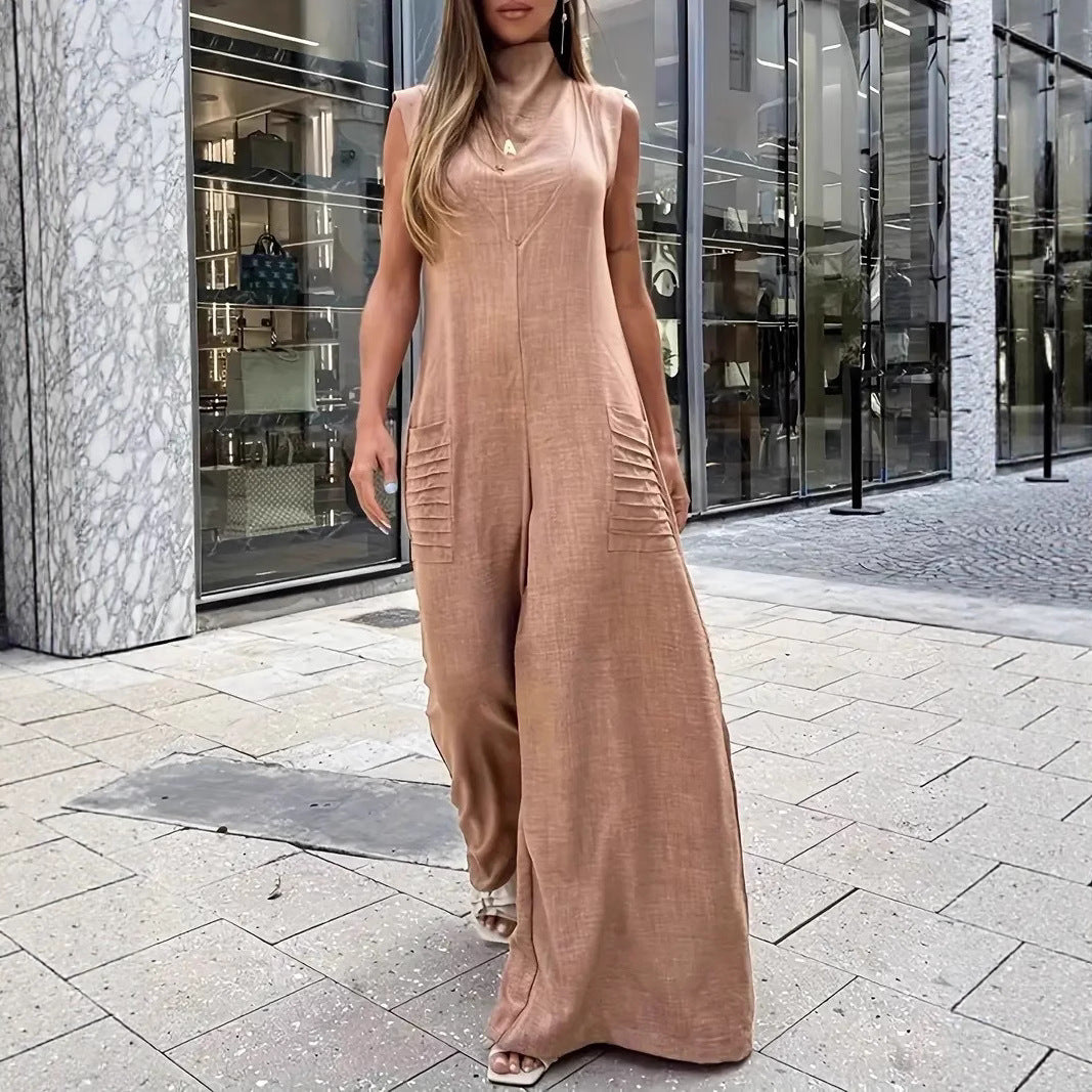 Combinaison maxi aérée pour femmes avec des plis décoratifs et des poches latérales Chic und Stil