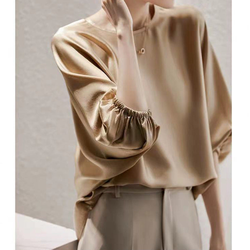 Blouse à manches bouffantes élégante pour femmes Chic und Stil