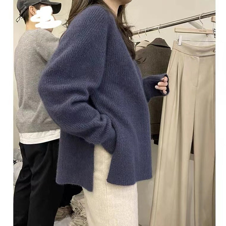 Dames Pull en Maille Épais Chic und Stil