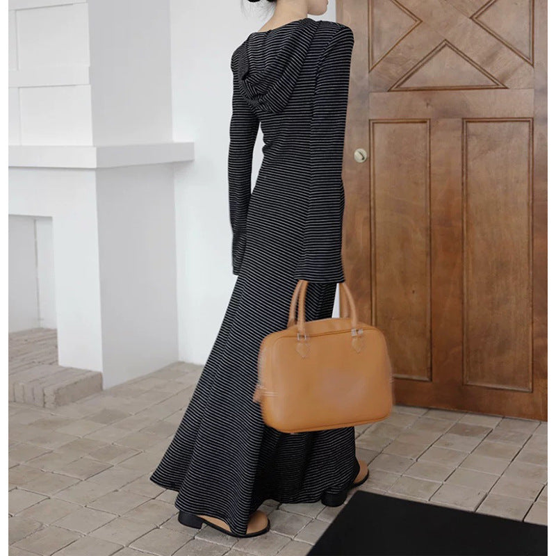 Robe Maxi à Manches Longues pour Femmes Chic und Stil