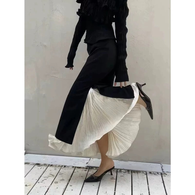Jupe longue fendue chic pour femmes Chic und Stil