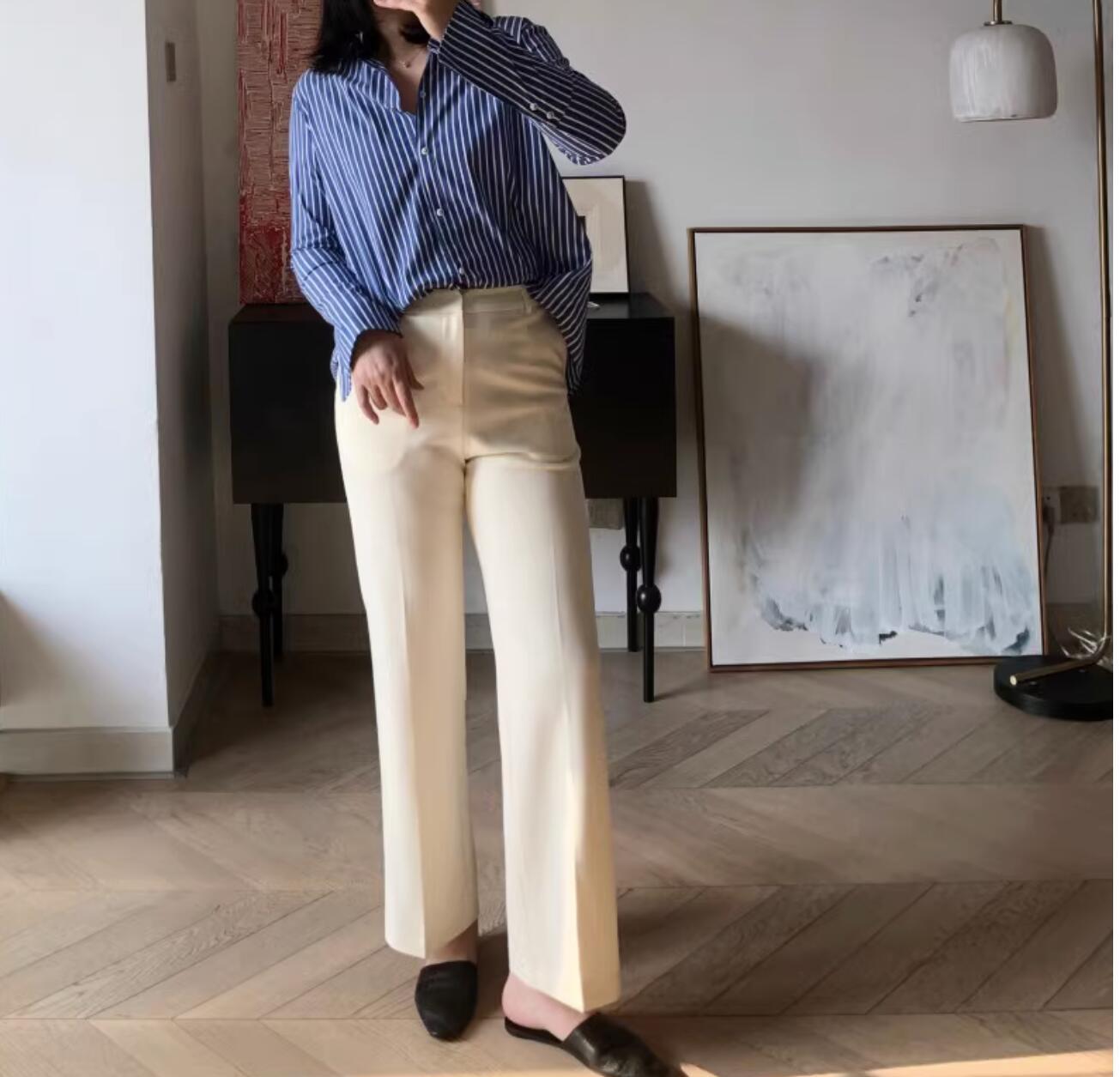 Pantalons large à taille haute polyvalents pour femmes Chic und Stil