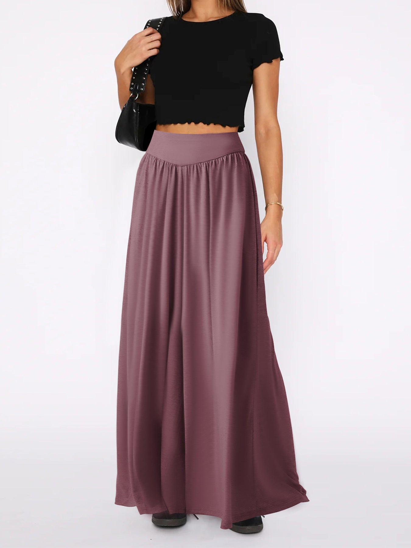 Jupe maxi aérienne pour femmes avec coupe ample et taille élastique Chic und Stil