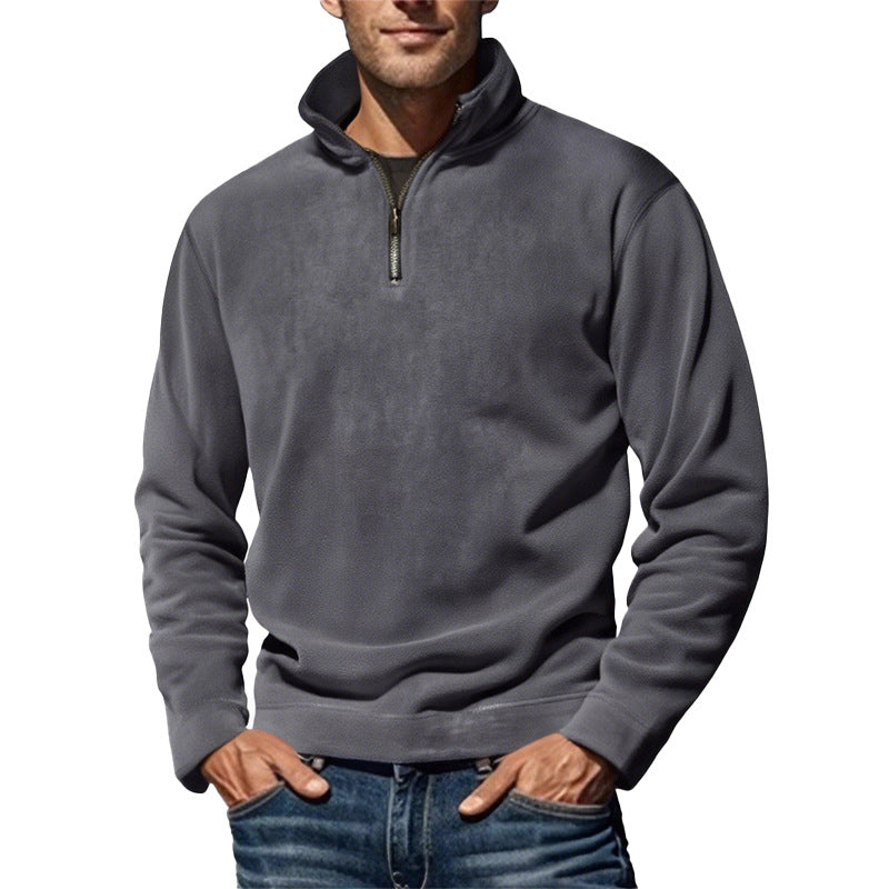 Veste en thermo-polaire pour hommes avec col haut et fermeture éclair décorative Chic und Stil