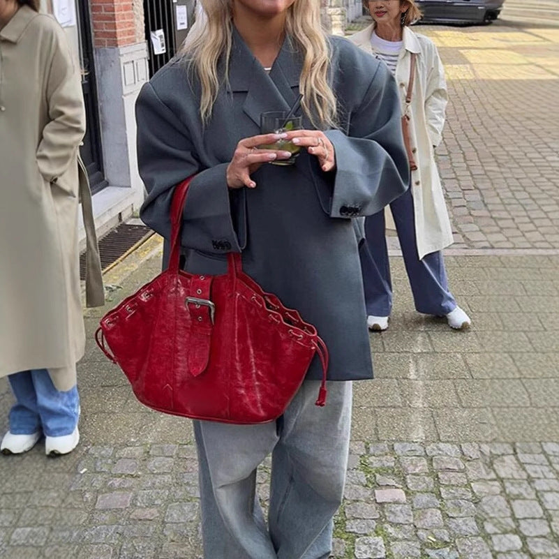 Blazer Oversized pour femmes avec poche élégante et revers chic Chic und Stil