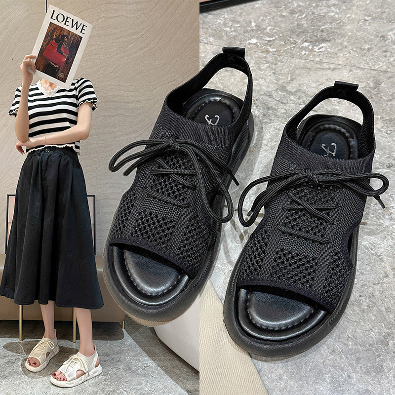 Sandales de loisirs respirantes pour femmes avec tige élastique et semelle antidérapante Chic und Stil