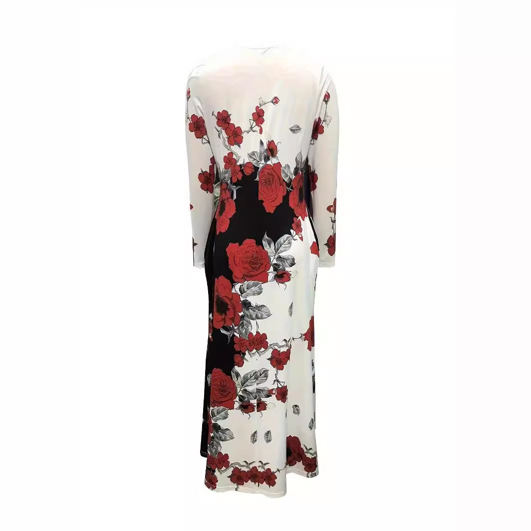 Robe maxi femme avec un design floral et des poches pratiques Chic und Stil