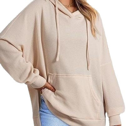 Pull à capuche surdimensionné pour femmes en piqué gaufré Chic und Stil