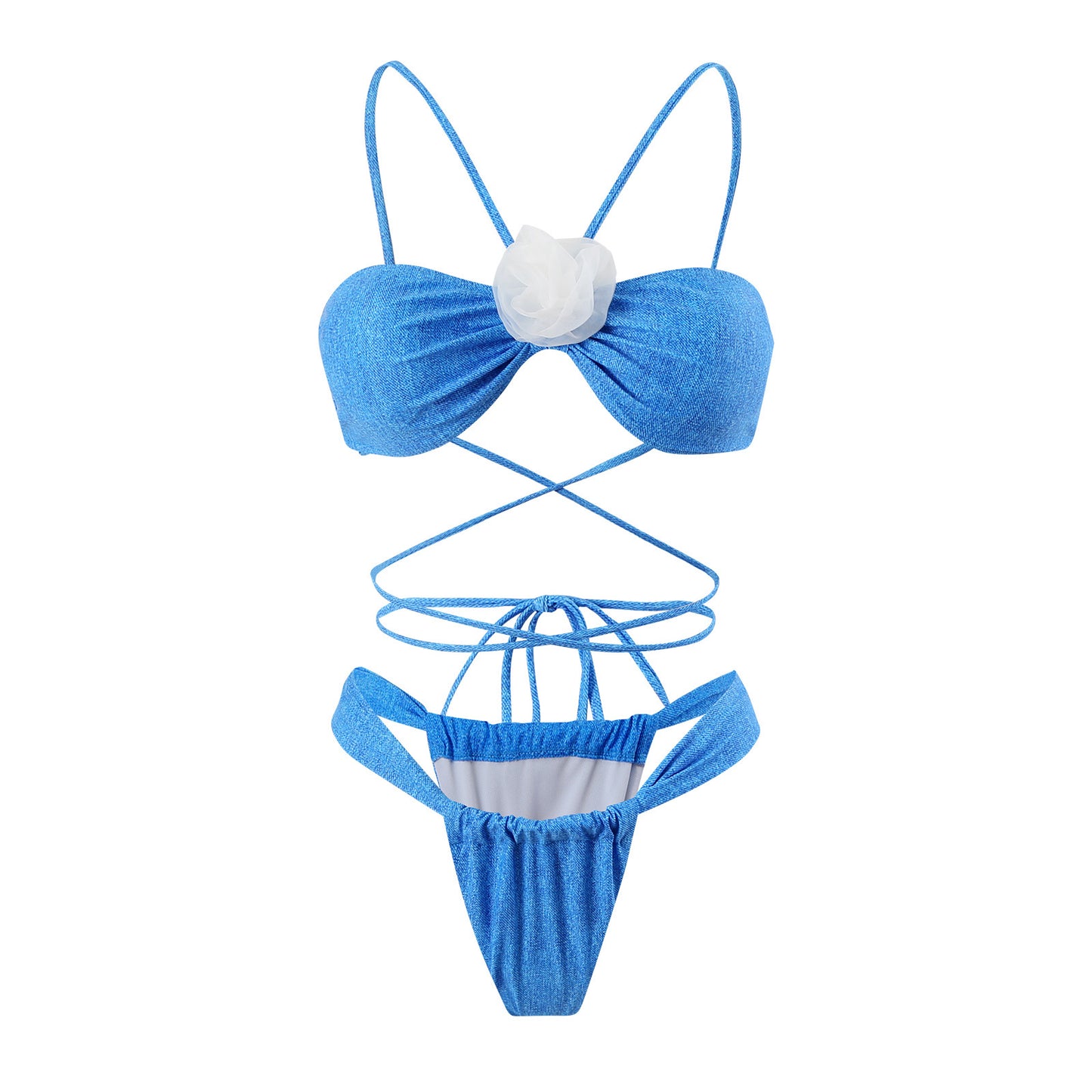 Bikini dames avec des détails de lacets raffinés et un élégant élément floral Chic und Stil